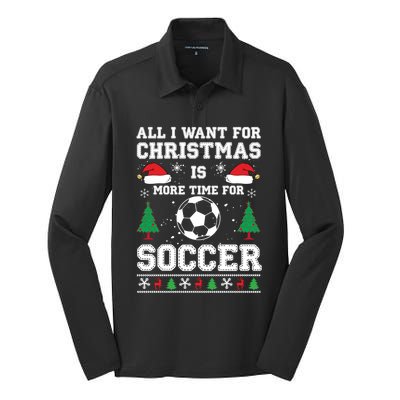 Ugly Christmas Great Gift Soccer Winter Sport Lover Xmas Gift Silk Touch Performance Long Sleeve Polo