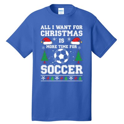 Ugly Christmas Great Gift Soccer Winter Sport Lover Xmas Gift Tall T-Shirt