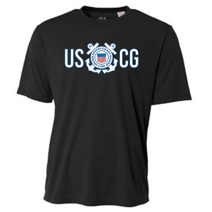 Us Coast Guard Uscg United States Anchor Cooling Performance Crew T-Shirt