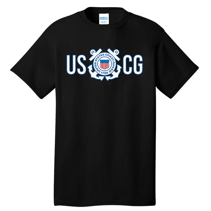 Us Coast Guard Uscg United States Anchor Tall T-Shirt