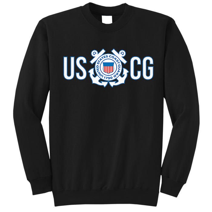 Us Coast Guard Uscg United States Anchor Tall Sweatshirt