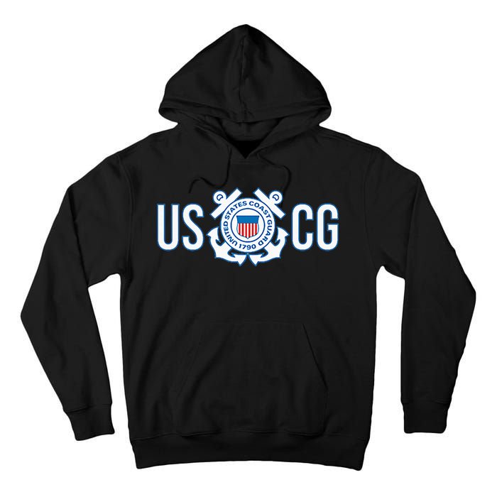 Us Coast Guard Uscg United States Anchor Tall Hoodie