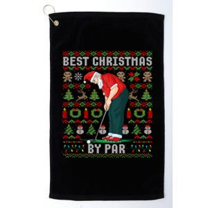 Ugly Christmas Golf Santa Claus Pun Gift Platinum Collection Golf Towel