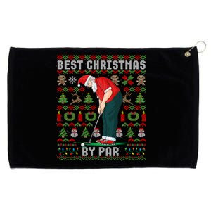 Ugly Christmas Golf Santa Claus Pun Gift Grommeted Golf Towel