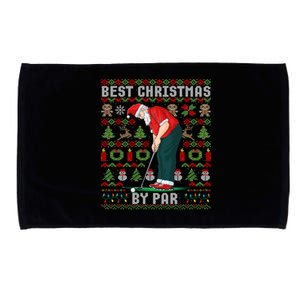 Ugly Christmas Golf Santa Claus Pun Gift Microfiber Hand Towel