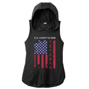 Us Coast Guard Veteran Appreciation Retiret Gift Ladies PosiCharge Tri-Blend Wicking Draft Hoodie Tank