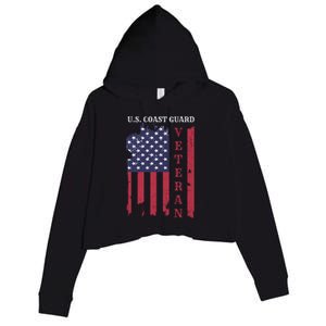 Us Coast Guard Veteran Appreciation Retiret Gift Crop Fleece Hoodie