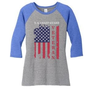 Us Coast Guard Veteran Appreciation Retiret Gift Women's Tri-Blend 3/4-Sleeve Raglan Shirt