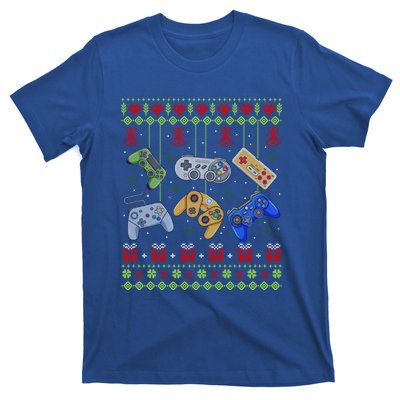 Ugly Christmas Gamers Video Game Controller Santa Elf T-Shirt