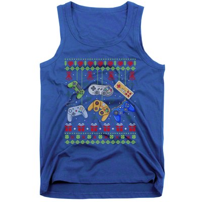 Ugly Christmas Gamers Video Game Controller Santa Elf Tank Top