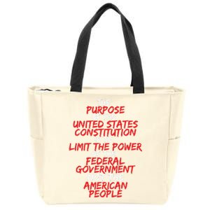 US Constitution Gift Constitution Clarification Zip Tote Bag