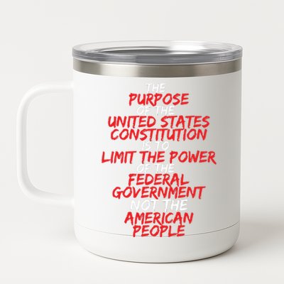 US Constitution Gift Constitution Clarification 12 oz Stainless Steel Tumbler Cup