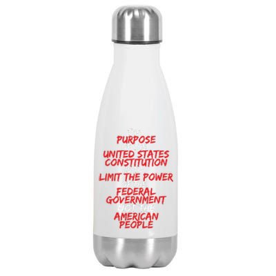 US Constitution Gift Constitution Clarification Stainless Steel Insulated Water Bottle