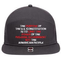 US Constitution Gift Constitution Clarification Pro 2A 7 Panel Mesh Trucker Snapback Hat