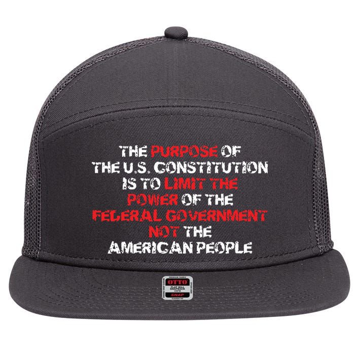 US Constitution Gift Constitution Clarification Pro 2A 7 Panel Mesh Trucker Snapback Hat