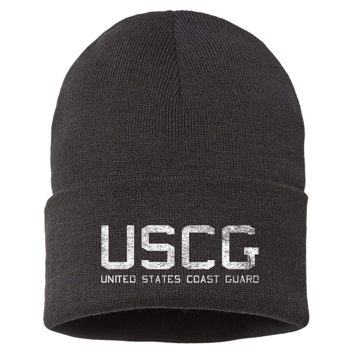 Us Coast Guard Uscg United States Anchor Sustainable Knit Beanie