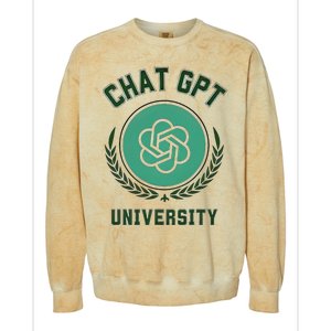 University Chat Gpt Colorblast Crewneck Sweatshirt