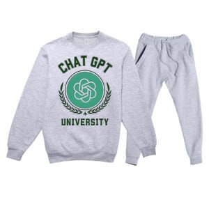 University Chat Gpt Premium Crewneck Sweatsuit Set