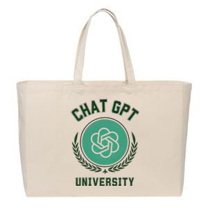 University Chat Gpt Cotton Canvas Jumbo Tote