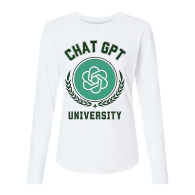 University Chat Gpt Womens Cotton Relaxed Long Sleeve T-Shirt