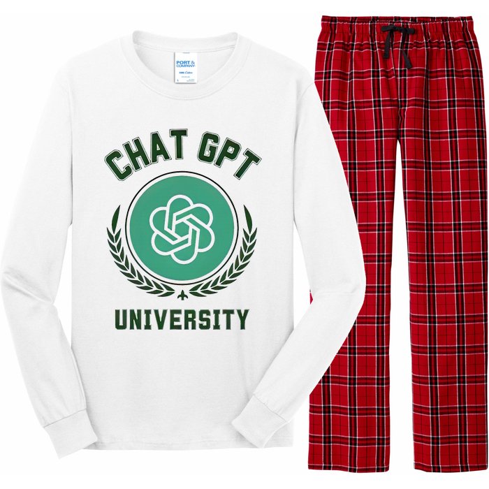 University Chat Gpt Long Sleeve Pajama Set