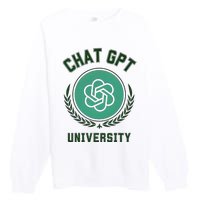 University Chat Gpt Premium Crewneck Sweatshirt