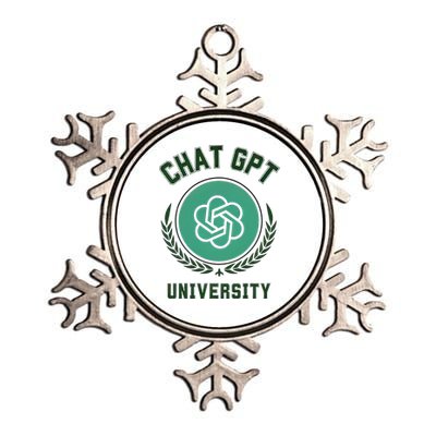 University Chat Gpt Metallic Star Ornament