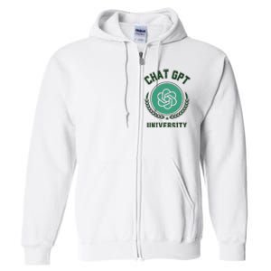 University Chat Gpt Full Zip Hoodie