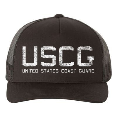 Us Coast Guard Uscg United States Anchor Yupoong Adult 5-Panel Trucker Hat