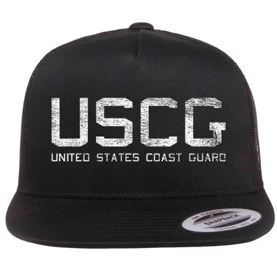 Us Coast Guard Uscg United States Anchor Flat Bill Trucker Hat