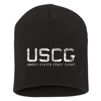 Us Coast Guard Uscg United States Anchor Short Acrylic Beanie