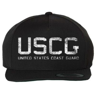 Us Coast Guard Uscg United States Anchor Wool Snapback Cap