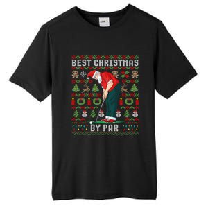 Ugly Christmas Golf Santa Claus Pun Gift Tall Fusion ChromaSoft Performance T-Shirt