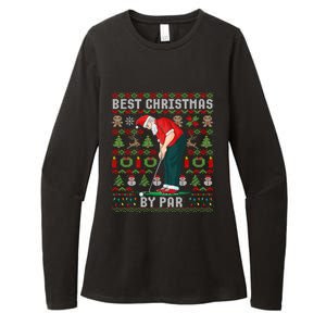 Ugly Christmas Golf Santa Claus Pun Gift Womens CVC Long Sleeve Shirt