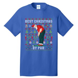 Ugly Christmas Golf Santa Claus Pun Gift Tall T-Shirt