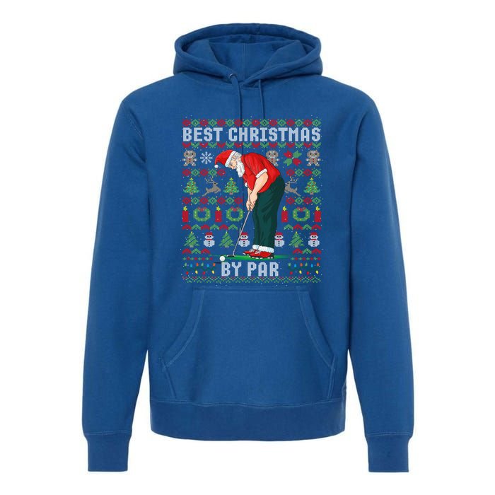 Ugly Christmas Golf Santa Claus Pun Gift Premium Hoodie