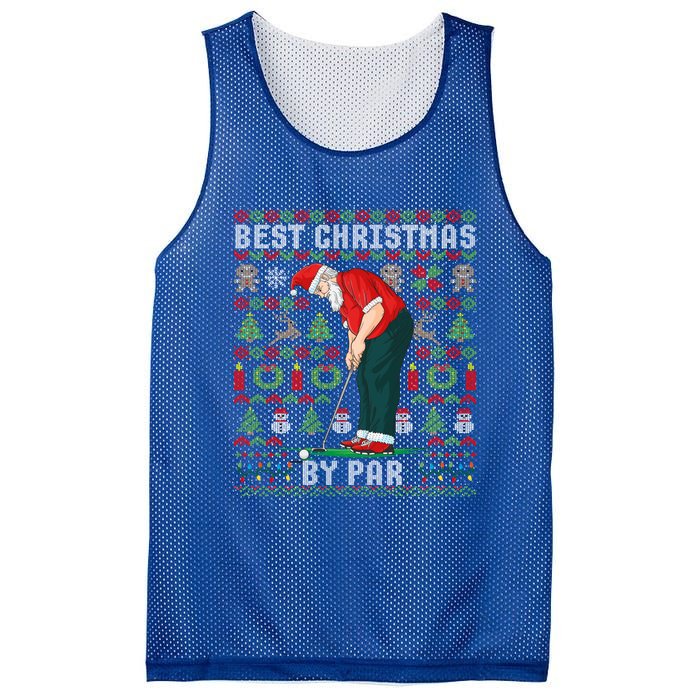 Ugly Christmas Golf Santa Claus Pun Gift Mesh Reversible Basketball Jersey Tank