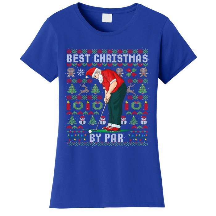 Ugly Christmas Golf Santa Claus Pun Gift Women's T-Shirt