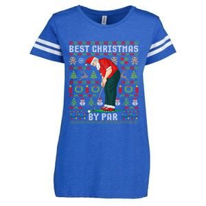 Ugly Christmas Golf Santa Claus Pun Gift Enza Ladies Jersey Football T-Shirt