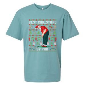 Ugly Christmas Golf Santa Claus Pun Gift Sueded Cloud Jersey T-Shirt