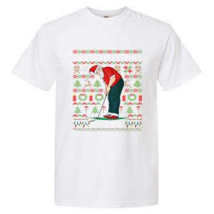 Ugly Christmas Golf Santa Claus Pun Gift Garment-Dyed Heavyweight T-Shirt