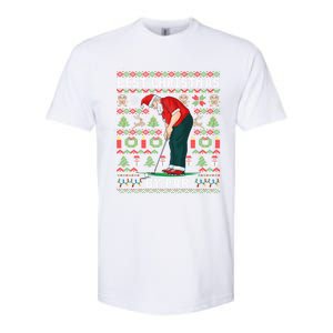 Ugly Christmas Golf Santa Claus Pun Gift Softstyle CVC T-Shirt