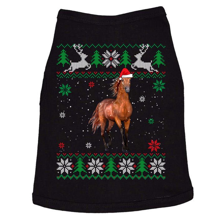 Ugly Christmas Horse Lover Santa Hat Animals Xmas Gift Doggie Tank