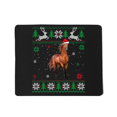 Ugly Christmas Horse Lover Santa Hat Animals Xmas Gift Mousepad