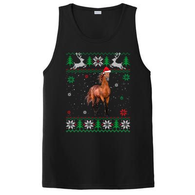 Ugly Christmas Horse Lover Santa Hat Animals Xmas Gift PosiCharge Competitor Tank