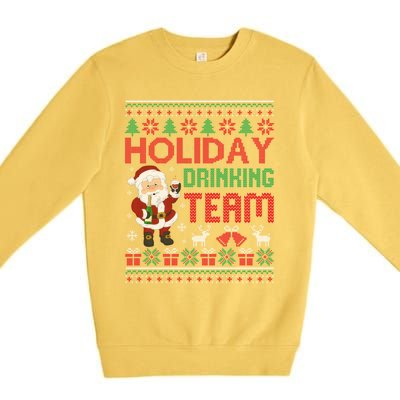 Ugly Christmas Holiday Drinking Team Gift Premium Crewneck Sweatshirt