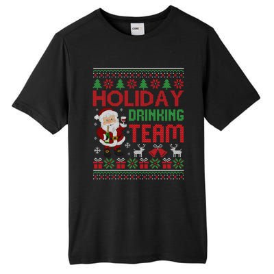 Ugly Christmas Holiday Drinking Team Gift Tall Fusion ChromaSoft Performance T-Shirt