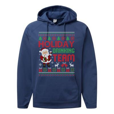 Ugly Christmas Holiday Drinking Team Gift Performance Fleece Hoodie