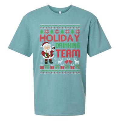 Ugly Christmas Holiday Drinking Team Gift Sueded Cloud Jersey T-Shirt