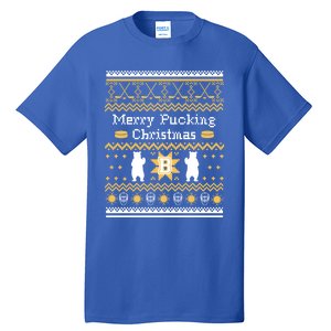 Ugly Christmas Hockey Boston Gift Tall T-Shirt